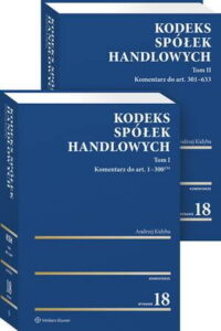 Okładka: Kodeks spółek handlowych. Komentarz. Tom I i II