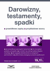 Okładka: Darowizny testamenty spadki. Prawo na co dzień 1/2023