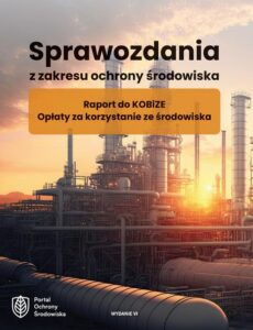 Okładka: Sprawozdania z zakresu ochrony środowiska.. Raport do KOBiZE. Opłaty za korzystanie ze środowiska