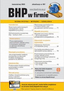 Okładka: „BHP w firmie” kwiecień/maj 2023