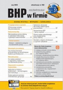 Okładka: „BHP w firmie” maj 2023