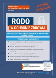 Okładka: Numer specjalny magazynu „RODO w Ochronie Zdrowia”, nr 13