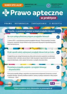 Okładka: Numer specjalny magazynu „Prawo Apteczne w Praktyce”, nr 1