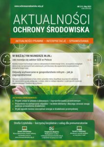 Okładka: AKTUALNOŚCI OCHRONY ŚRODOWISKA nr 215