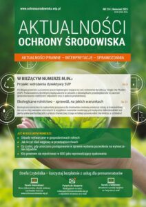 Okładka: AKTUALNOŚCI OCHRONY ŚRODOWISKA nr 214