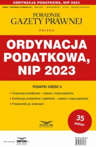 Okładka: Ordynacja podatkowa NIP 2023. Podatki-Przewodnik po zmianach 3/2023