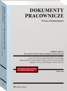 Okładka: Dokumenty pracownicze. Wzory. Komentarze