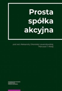 Okładka: Prosta spółka akcyjna