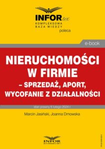 Okładka: Nieruchomości w firmie – sprzedaż, aport, wycofanie z działalności