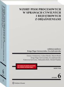 Okładka: Wzory pism procesowych w sprawach cywilnych i rejestrowych z objaśnieniami