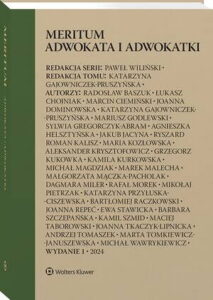 Okładka: Meritum adwokata i adwokatki