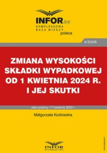 Okładka: Zmiana wysokości składki wypadkowej od 1 kwietnia 2024 r. i jej skutki