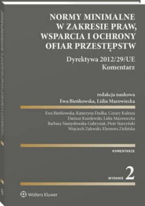 Okładka: Normy minimalne w zakresie praw, wsparcia i ochrony ofiar przestępstw