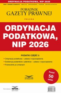 Okładka: Ordynacja podatkowa, NIP 2026