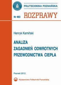 Okładka: Analiza zagadnień odwrotnych przewodnictwa ciepła