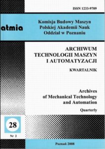 Okładka: Archiwum Technologii Maszyn i Automatyzacji 28/2