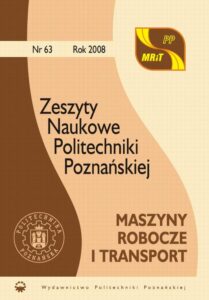 Okładka: Maszyny Robocze i Transport 63/2008
