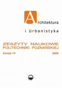 Okładka: Architektura i Urbanistyka Zeszyt naukowy 13/2008