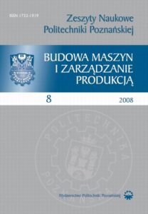 Okładka: Zeszyt Naukowy Budowa Maszyn i Zarządzanie Produkcją 8/2008