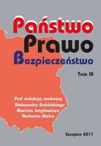 Okładka: PAŃSTWO. PRAWO. BEZPIECZEŃSTWO. TOM III