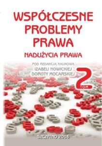 Okładka: Współczesne problemy prawa. Nadużycia prawa. Tom II