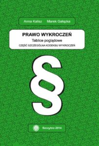Okładka: Prawo wykroczeń. Tablice poglądowe. Część szczególna kodeksu wykroczeń. Wydanie III poprawione i uzupełnione