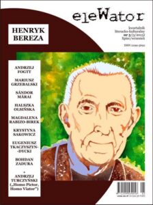 Okładka: eleWator 5 (3/2013). Henryk Bereza