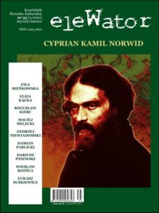 Okładka: eleWator 35 (1/2021). Cyprian Kamil Norwid