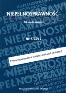 Okładka: Niepełnosprawność, Nr 7. Tyflosurdopedagogiczne konteksty edukacji i rehabilitacji