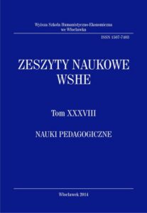 Okładka: Zeszyty Naukowe WSHE, t. XXXVIII, Nauki Pedagogiczne