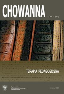 Okładka: Chowanna 2009, R. 52 (65), T. 1 (32): Terapia pedagogiczna