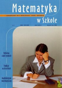 Okładka: Matematyka w Szkole. Czasopismo dla nauczycieli szkół średnich. Nr 1
