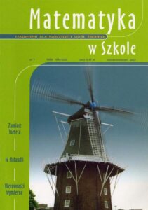 Okładka: Matematyka w Szkole. Czasopismo dla nauczycieli szkół średnich. Nr 7