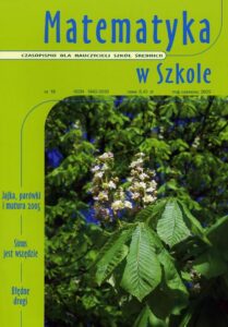 Okładka: Matematyka w Szkole. Czasopismo dla nauczycieli szkół średnich. Nr 18