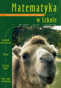 Okładka: Matematyka w Szkole. Czasopismo dla nauczycieli szkół średnich. Nr 17