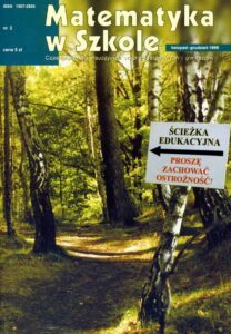 Okładka: Matematyka w Szkole. Czasopismo dla nauczycieli szkół podstawowych i gimnazjów. Nr 2