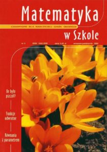 Okładka: Matematyka w Szkole. Czasopismo dla nauczycieli szkół średnich. Nr 4
