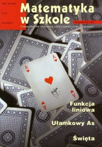 Okładka: Matematyka w Szkole. Czasopismo dla nauczycieli szkół podstawowych i gimnazjów. Nr 22