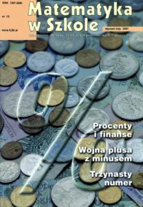 Okładka: Matematyka w Szkole. Czasopismo dla nauczycieli szkół podstawowych i gimnazjów. Nr 13
