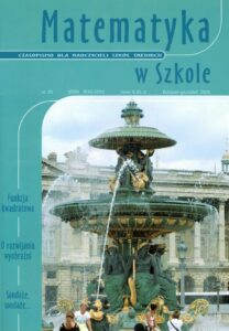 Okładka: Matematyka w Szkole. Czasopismo dla nauczycieli szkół średnich. Nr 20