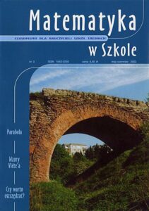 Okładka: Matematyka w Szkole. Czasopismo dla nauczycieli szkół średnich. Nr 3