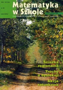 Okładka: Matematyka w Szkole. Czasopismo dla nauczycieli szkół podstawowych i gimnazjów. Nr 29