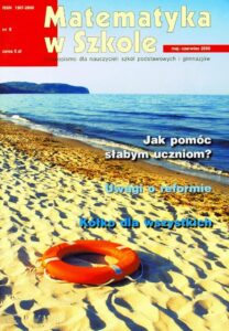 Okładka: Matematyka w Szkole. Czasopismo dla nauczycieli szkół podstawowych i gimnazjów. Nr 5