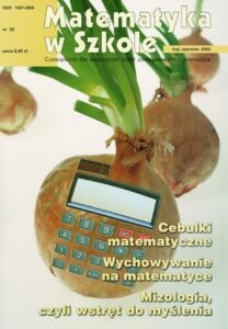 Okładka: Matematyka w Szkole. Czasopismo dla nauczycieli szkół podstawowych i gimnazjów. Nr 35