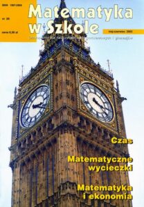 Okładka: Matematyka w Szkole. Czasopismo dla nauczycieli szkół podstawowych i gimnazjów. Nr 20