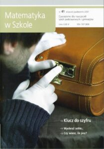 Okładka: Matematyka w Szkole. Czasopismo dla nauczycieli szkół podstawowych i gimnazjów. Nr 41