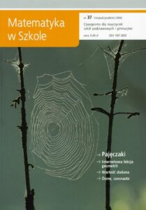 Okładka: Matematyka w Szkole. Czasopismo dla nauczycieli szkół podstawowych i gimnazjów. Nr 37
