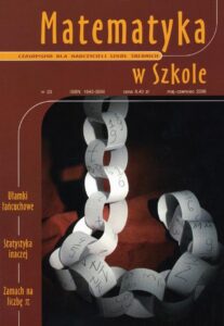 Okładka: Matematyka w Szkole. Czasopismo dla nauczycieli szkół średnich. Nr 23
