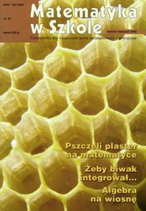Okładka: Matematyka w Szkole. Czasopismo dla nauczycieli szkół podstawowych i gimnazjów. Nr 34