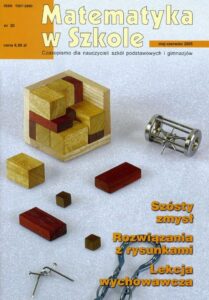 Okładka: Matematyka w Szkole. Czasopismo dla nauczycieli szkół podstawowych i gimnazjów. Nr 30
